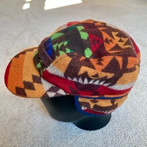 Mens Polo Aztec print wool hunter hat